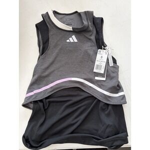 Adidas Tennis Match Tank Pro S Black And Gray NEW W Tags